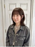 イメチェン/前髪/外ハネボブ/ミディアムボブ/顔周りレイヤーボブ