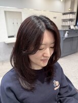 アデプト 北千住店(adept)&nbsp;【adept北千住エリ】ミディアムレイヤー×ダークレッドブラウン