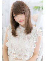 ミック ヘアアンドビューティー 大山店(miq  Hair&Beauty)&nbsp;斜めバングで目力UP！しっとりストレート