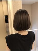 グレージュボブ＿セシルカットココアブラウン