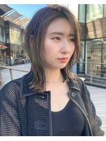 シティ(CITY) オリーブグレージュ×鎖骨ミディアム[平山晶也]