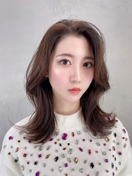 アイティー バイ アルバム 中野店(IT by ALBUM) くびれミディ_グレージュカラーボブウルフココアベージュ_49014