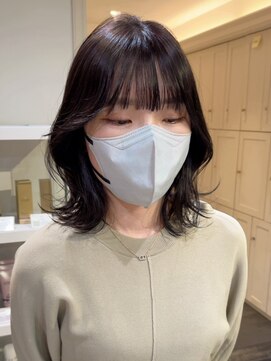 ベレーザ 渋谷(BELEZA) 2893透明感黒髪艶感グレージュダークアッシュ波巻きスローカラー