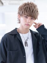 イオ 本厚木(io) メンズハイトーンカラーアップバングツーブロックモテ髪