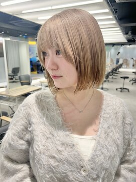 ゼスト 八王子店(ZEST) ミルクティーカラー+ボブカット