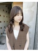 ▲小顔ゆったりレイヤー×シアーベージュ▲
