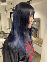ニュート(Neut )&nbsp;青髪 ネイビーブルー ハイトーン名古屋 韓国ヘア ギャル
