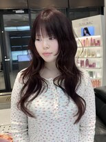 キーン 吉祥寺店(keen)&nbsp;#NANAKO ルビーレッド×ロングレイヤーカット