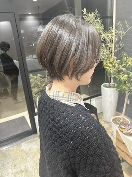 ヘアコレクション アンジュ(Hair collection Unge) くびれショート×透明感アッシュグレーカラー＊