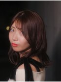 韓国ヘア/ヨシンモリミディ/シースルーバング/垢抜けミディアム