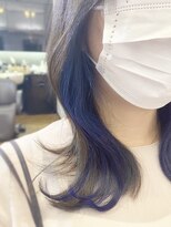 ヘアークルーズピース (hair cruise Piece)&nbsp;インナーカラー/ネイビーブルー/ピアスカラー
