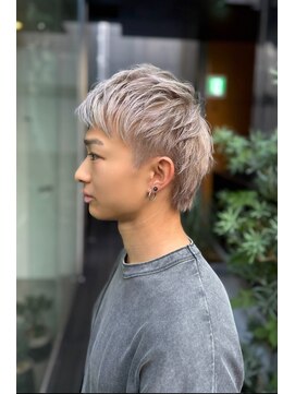 シェリ ヘアデザイン(CHERIE hair design) メンズショートウルフ×ハイトーン［福岡/天神/美容室/メンズ］