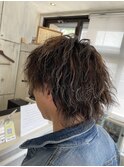 メンズ ツイストパーマ ハイライト
