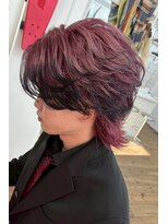 ユイマァルスロウ(YUIMARL SLOW)&nbsp;メンズデザインカラーブリーチエンズカラーウルフレイヤー