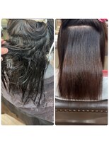 ネコ 稲毛(neco)&nbsp;【稲毛】髪質改善縮毛矯正　before &after