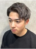 七三センターパートかきあげスタイル