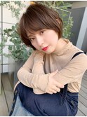 【アフロート添田】大人可愛いショート小顔レイヤーアッシュ