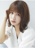  ボブ/カーキグレージュ/大人かわいい[恵比寿/恵比寿駅]