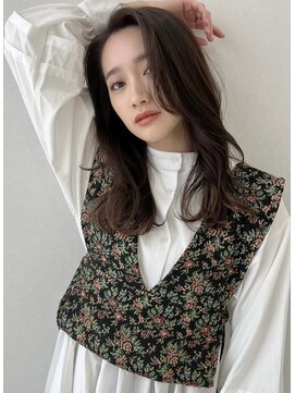 ソヨン 山形桜田店(SOYON) 韓国風 前髪長めくびれ セミロング 艶カラー