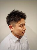 メンズアップバングショート　HOMMEHAIR２ｎｄ江ヶ崎