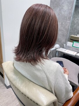 フォンド 津田沼(fond.) 黒髪/グレーベージュ/レイヤーロング/前髪パーマ/津田沼