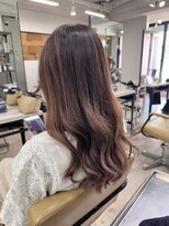 アジールヘア 所沢プロペ通り店(agir hair) シアーカラーハイライトミルクティーベージュ姫カットカール所沢