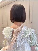 9026黒髪アッシュブラックインナーカラータンバルモリボブ