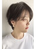 マロンベージュ/艶感/大人ショート