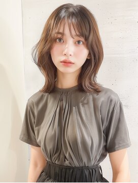 アンヘアー 元町三宮(UNHAIR) ☆小顔前髪ワンカールレイヤーカットロングメルティーカラー