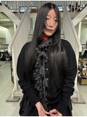 レイヤーカット / 地毛カラー / 黒髪レイヤー / 顔周りカット