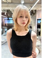 ロンドプロフィール 浦和(Lond profil)&nbsp;イメチェン　ボブ　外ハネボブ　美髪　ホワイトブロンド　韓国