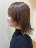 金沢八景ショートボブ丸みショートイルミナカラー顔周りレイヤー