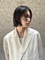 メゾンアクア 表参道(Maison ACQUA)&nbsp;=メンズボブ/フェザーパーマ／MEN’S HAIR/ブルーブラック