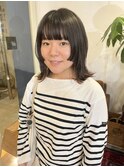 扱いやすい外ハネボブ×ナチュラル姫カット×ぱっつんバング