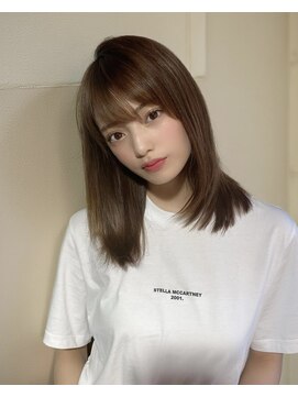 ロンドリゼル 札幌(Lond RiseL) オリーブグレー/前髪/ボブ/マロンベージュ/レイヤーカット/小顔