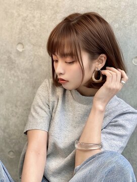 ユアーズヘア 神楽坂はなれ店(youres hair) レイヤーカット　くびれレイヤー　ボブ　丸みショート　前髪