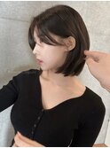 かきあげバングとタンバルレイヤード/韓国ヘア/ 韓国ボブ