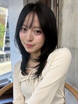 ガーデン 渋谷(GARDEN)&nbsp;韓国風ワンカールレイヤーミディアムシースルーバングヘア