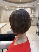 アッシュ 仙川店(Ash) 40代50代60代ひし形小顔ボブ絶壁解消白髪ぼかしハイライト