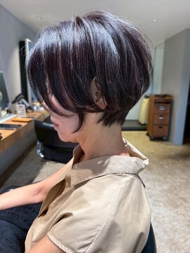 ナチュラル ヘアーデザイニング(Natural hair designing) 大人ショートボブ/ダークバイオレット/ラベンダーアッシュ/美髪