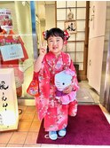 七五三★3歳被布着付け、ヘアーメイク