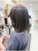 白髪ぼかし細めハイライト30代40代50代セミディ