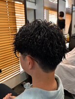 エクファ ヘア リゾート 大津 瀬田店(ex-fa hair resort)&nbsp;ミルクティーブロンド/ダークブルー/デジタルパーマ/大津/瀬田