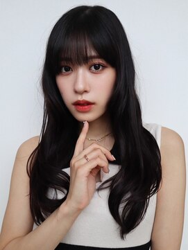 アレンヘアー 武庫之荘店(ALLEN hair) 黒髪ロング/前髪あり/韓国風/顔周りレイヤー/髪質改善