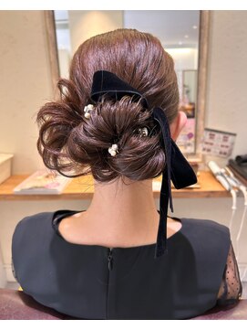 ブレンドバイハピネス(Blend by happiness) カチモリ×ヘアアレンジ×結婚式/×参列ヘア×パーティ