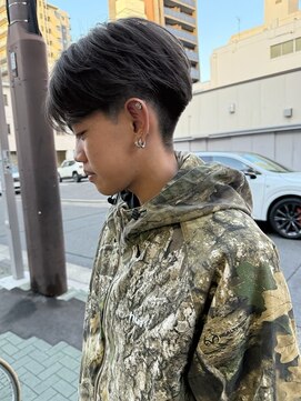 chica men's グレージュカラー/シースルーマッシュ/毛流れスタイル