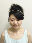 【下北沢＊I'll b hair＊】ルーズおだんご編込みカチューシャ