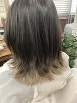 グリー ヘアープロデュース(Gree hair produce) インナーカラー×外ハネボブ