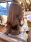 ピンクブラウン/ベビーピンク/レイヤーロング/韓国レイヤー