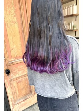 フーセカンド(hu2) 裾カラーパープル